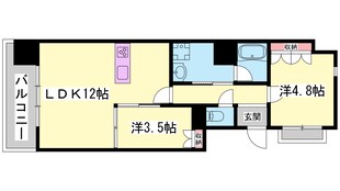 姫路駅 徒歩7分 6階の物件間取画像